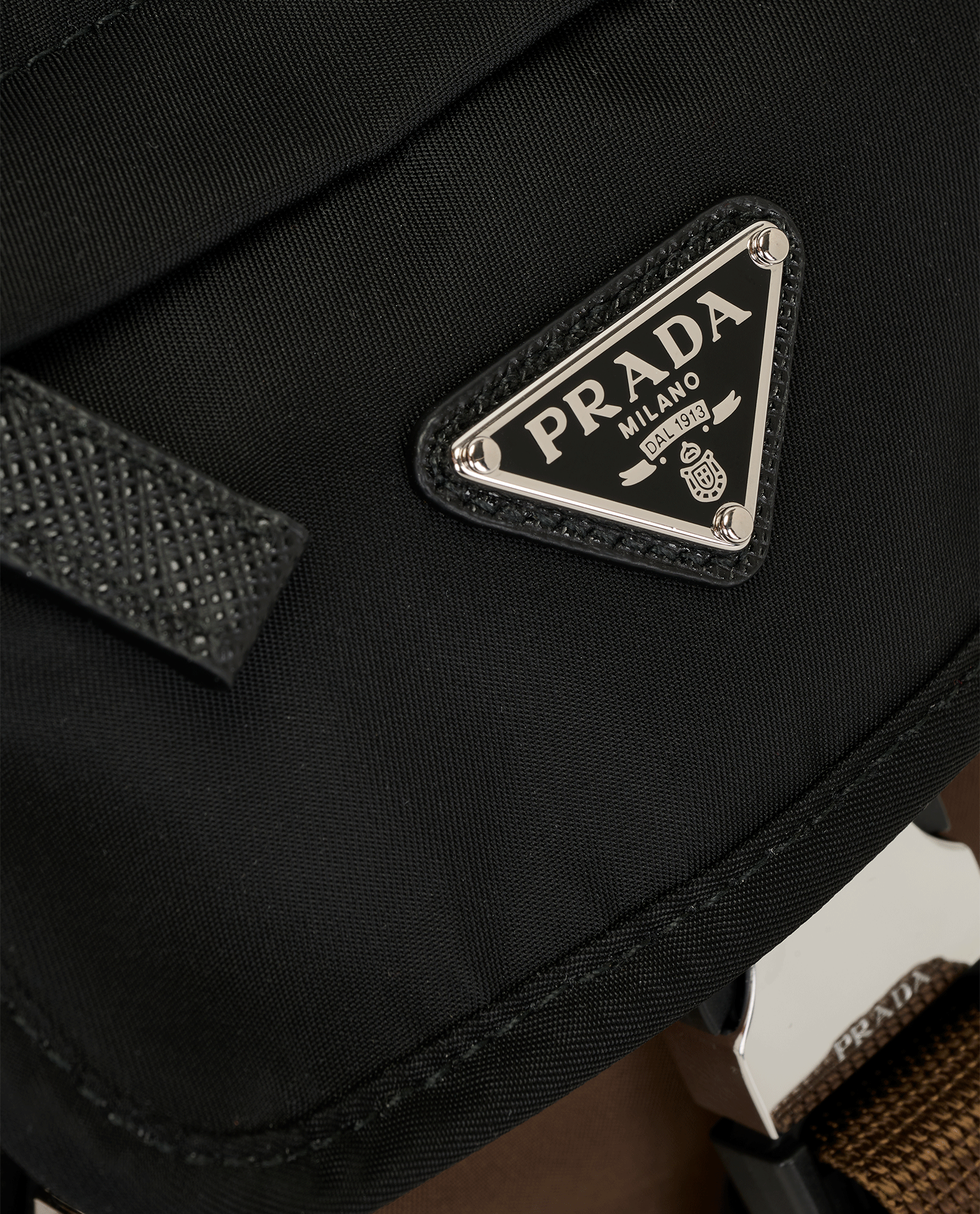 Re-Nylon Mini Messenger, &pound;695, Handbags, Black/Brown, Nylon, Other view